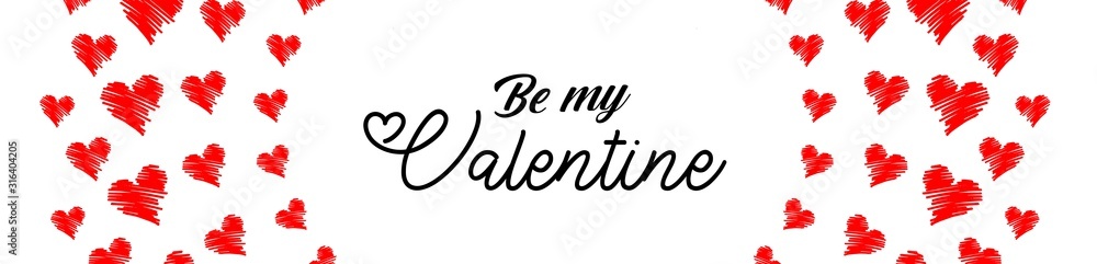 Fototapeta premium Valentine's day gift cart with be my valentine text