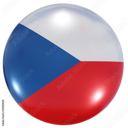 Czech Republic national flag button