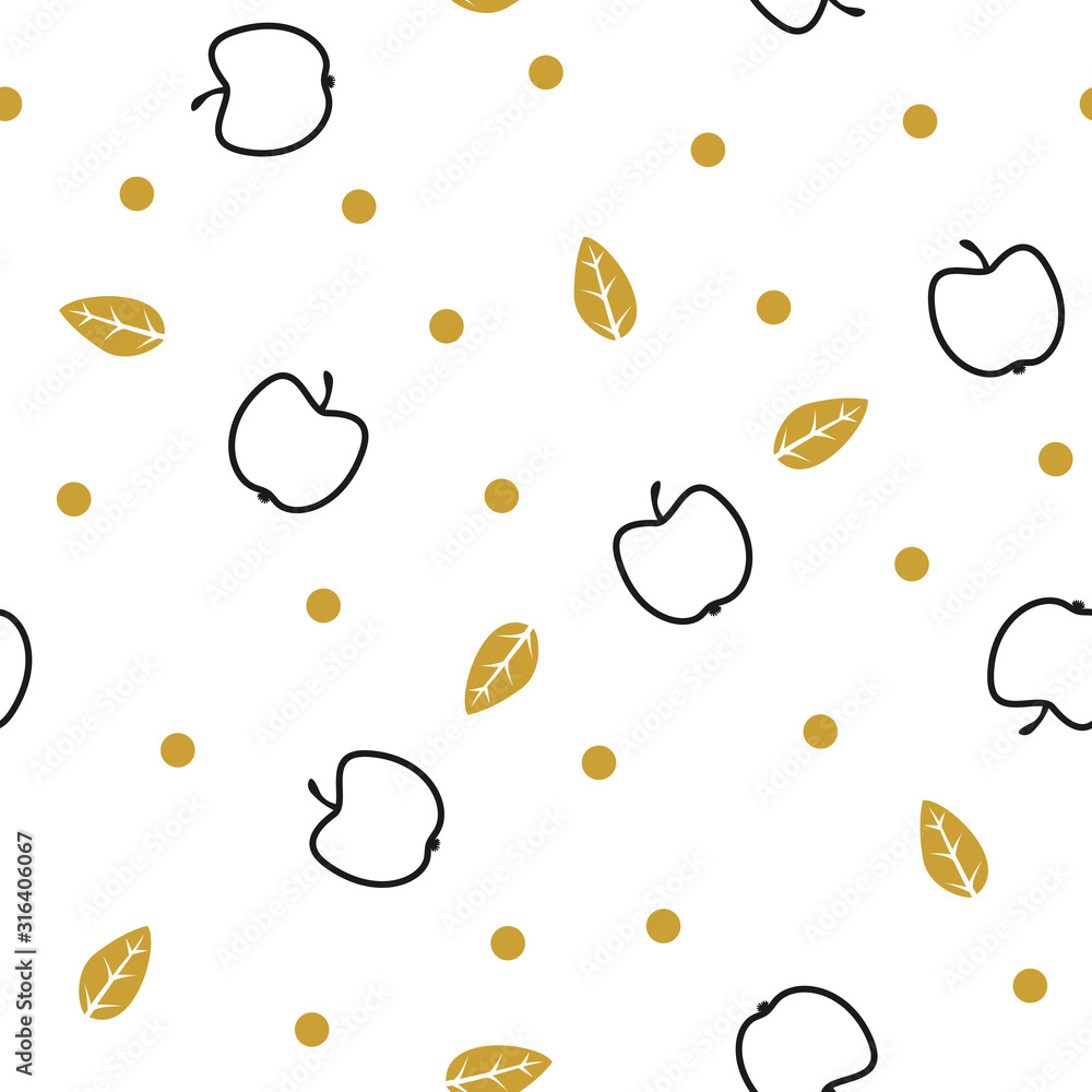 Seamless apple scandinavian trend pattern Seamless apple scandinavian trend pattern
