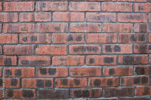 Brown Textured Brick Wall Background.