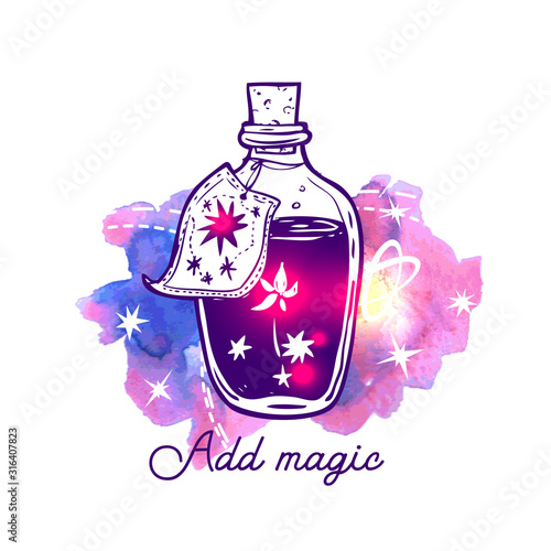 Magic elments. Hand drawn vector illustration sacred symbol.