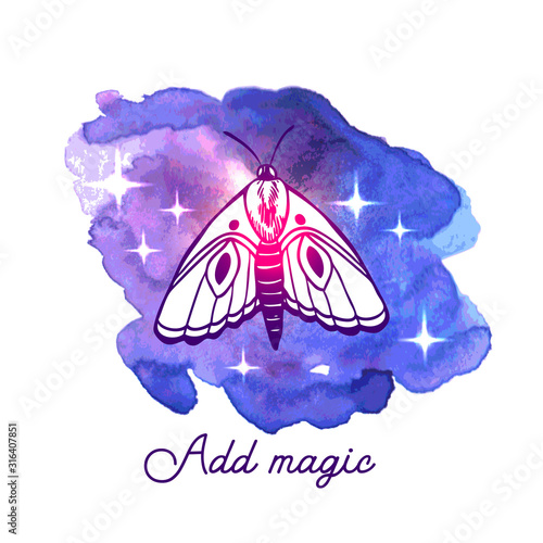 Magic elments. Hand drawn vector illustration sacred symbol.