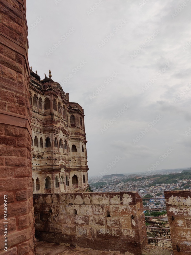 Fototapeta premium Jodhpur fort having marvelous structure and view , attraction point for tourists