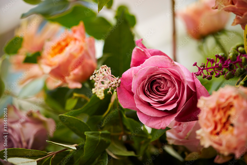 Flower arrangement, colorful various flowers Flower arrangement, colorful various flowers