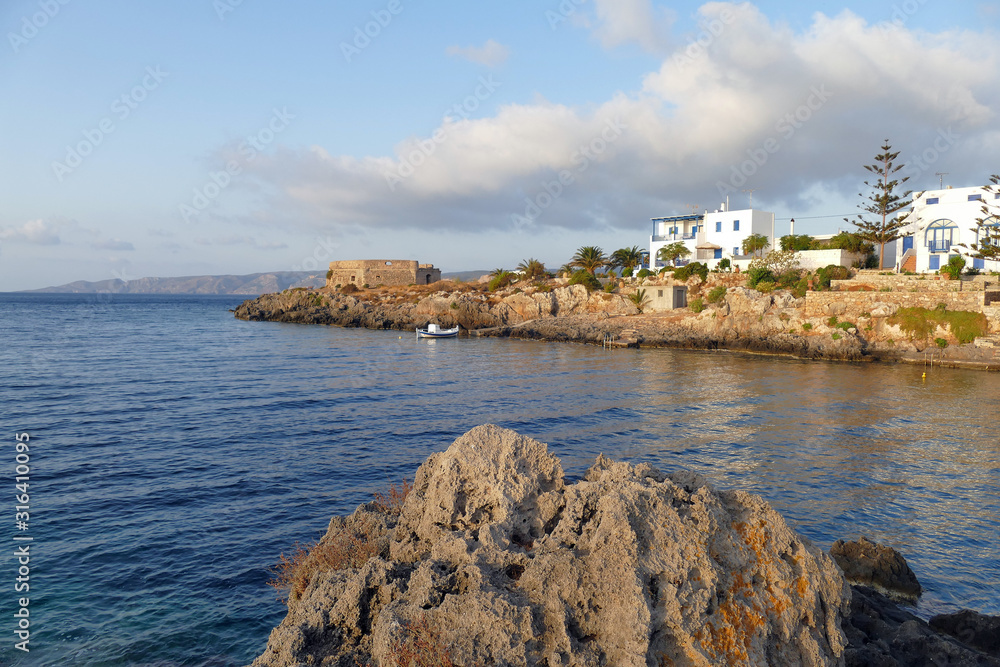 Panoramic view of Avlemonas bay in Kythera, Greece Panoramic view of Avlemonas bay in Kythera, Greece