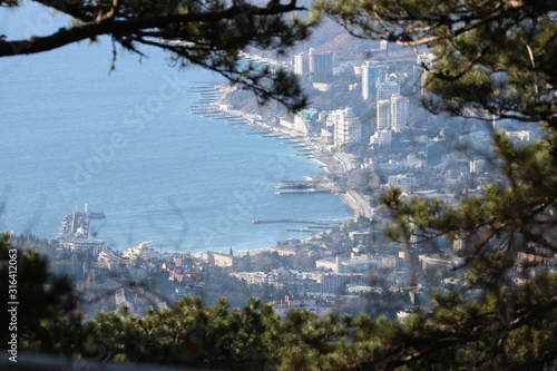 view of the Bay of Yalta and the sea