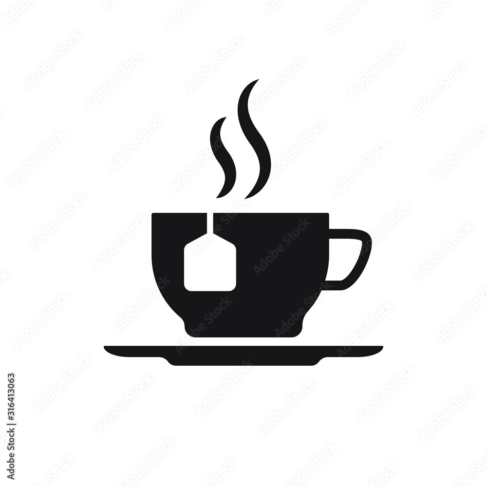 Tea icon in trendy flat style design. Vector graphic illustration.