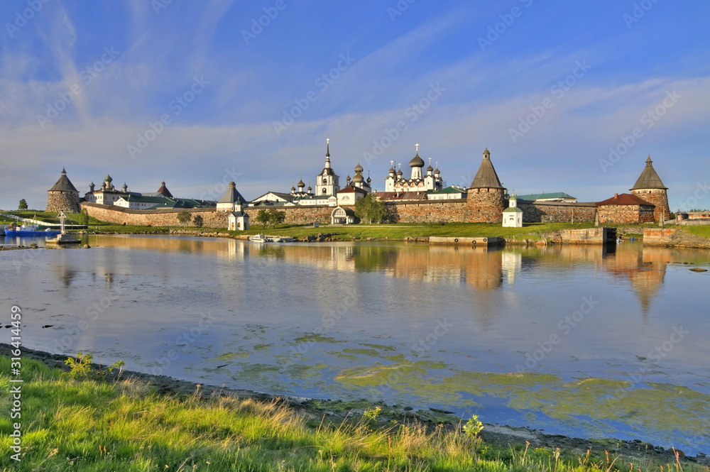 The Solovetsky Monastery - fortified monastery located on the Solovetsky Islands in the White Sea in northern Russia The Solovetsky Monastery - fortified monastery located on the Solovetsky Islands in the White Sea in northern Russia