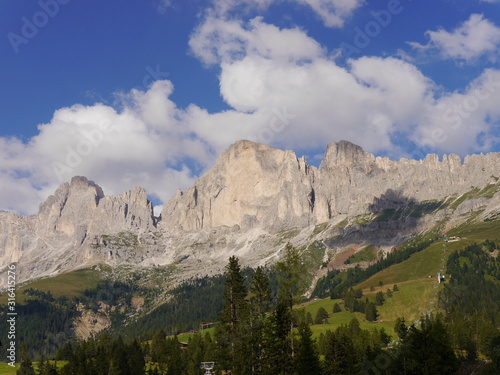 Rosengartengroup in the dolomites with beautiful weather