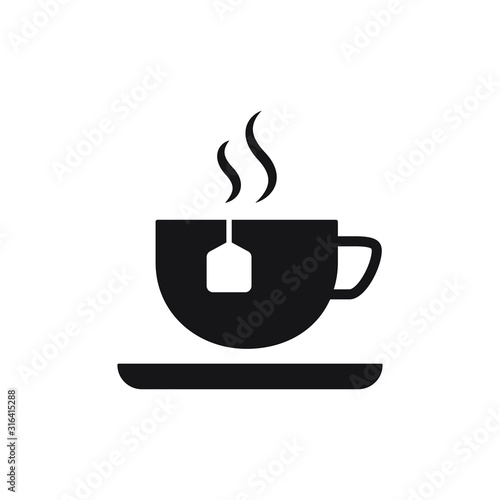 Tea icon in trendy flat style design. Vector graphic illustration.