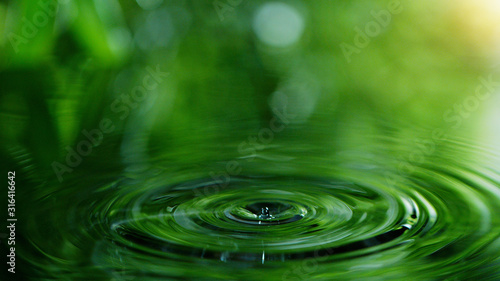 Dropping water in detail