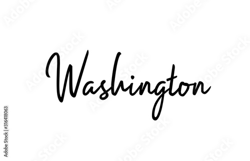 Washington DC capital word city typography hand written text modern calligraphy lettering
