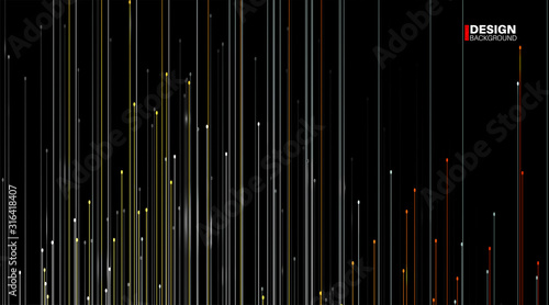 Abstract geometric vector background. straight lines with black background . New texture for your design.