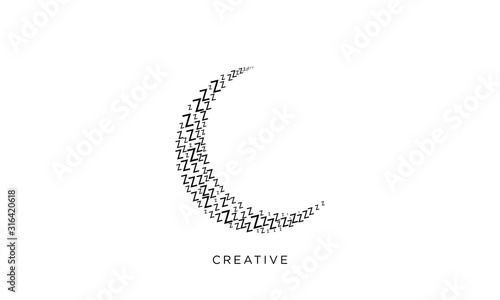z moon logo design vector icon