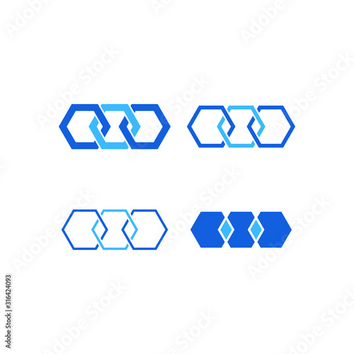 Geometry Geometric Shape Connection Icon Set for Logo Finance Technology Fashion Health Healthcare Product all Business Company
