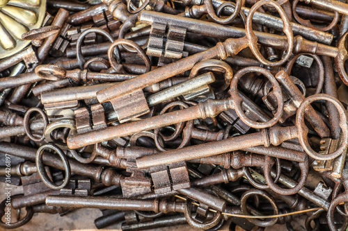 A Pile of metal keys