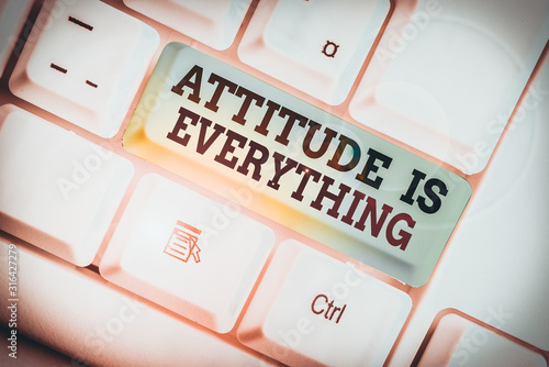 Canvas Print Handwriting text writing Attitude Is Everything