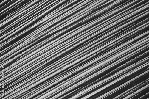 Background with cane, diagonal, horizontal orientation, close-up, copy paste, black and white.