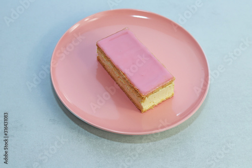 Delicious Dutch pastry called tompouce.
