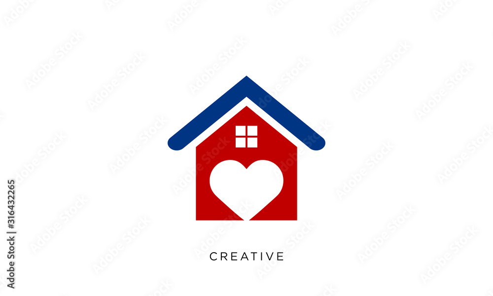 home love logo design vector symbol home love logo design vector symbol