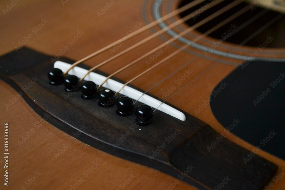 Fototapeta premium guitar and strings musical instruments background