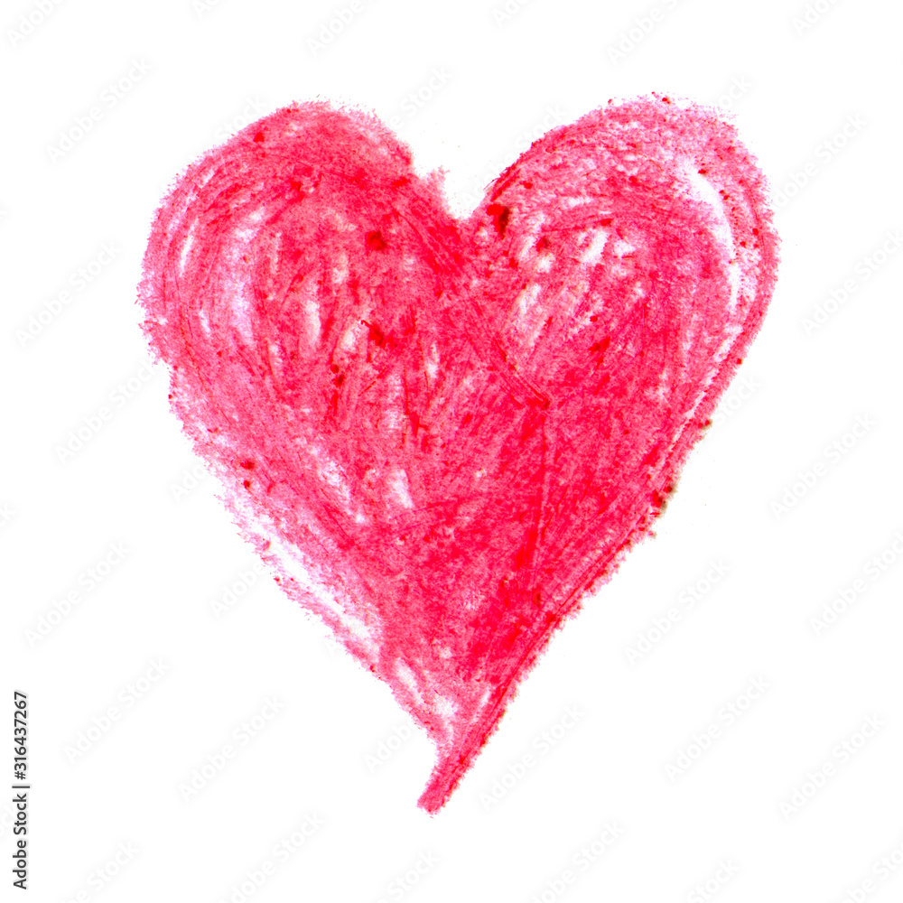 Red heart hand drawn with colored pencils on paper. Grunge heart. Valentine's day. For holiday, postcard, poster, carnival, banner, birthday and children's illustration. Red heart hand drawn with colored pencils on paper. Grunge heart. Valentine's day. For holiday, postcard, poster, carnival, banner, birthday and children's illustration.