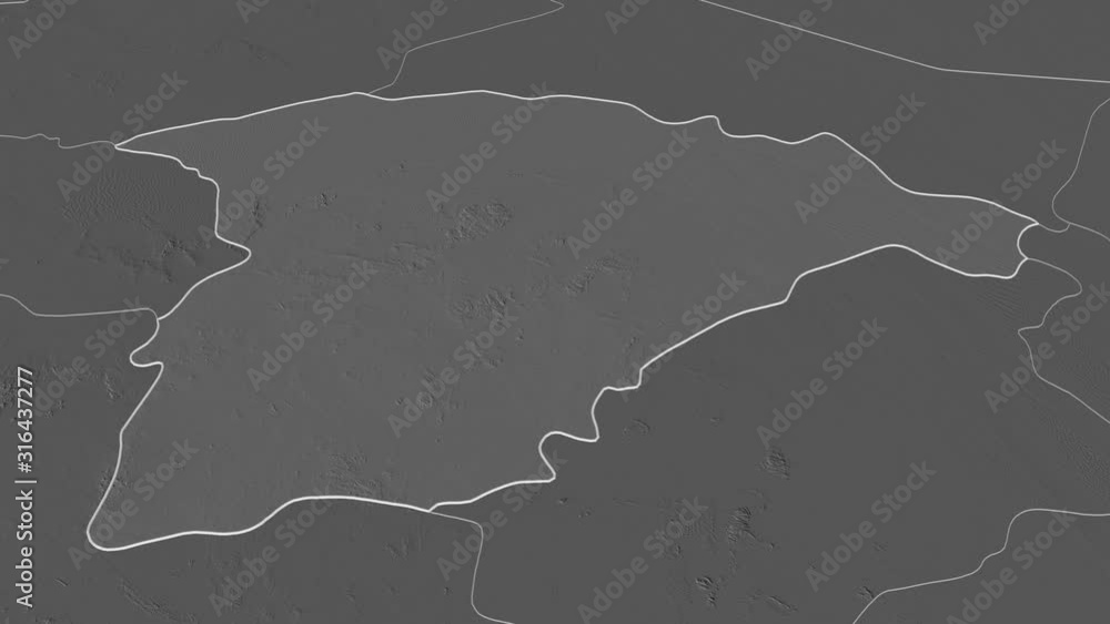 Ha'il, region with its capital, zoomed and extruded on the bilevel map of Saudi Arabia in the conformal Stereographic projection. Animation 3D Ha'il, region with its capital, zoomed and extruded on the bilevel map of Saudi Arabia in the conformal Stereographic projection. Animation 3D