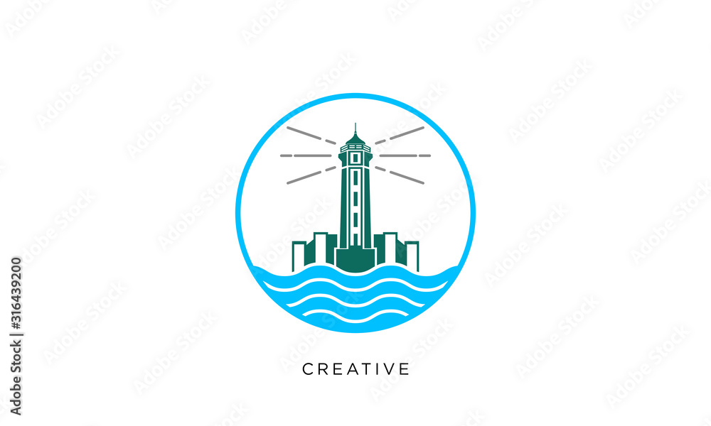 beacon wave logo design vector icon symbol beacon wave logo design vector icon symbol
