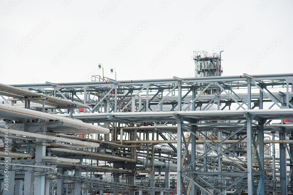 Oil and gas industrial. Oil refinery plant form industry Oil and gas industrial. Oil refinery plant form industry