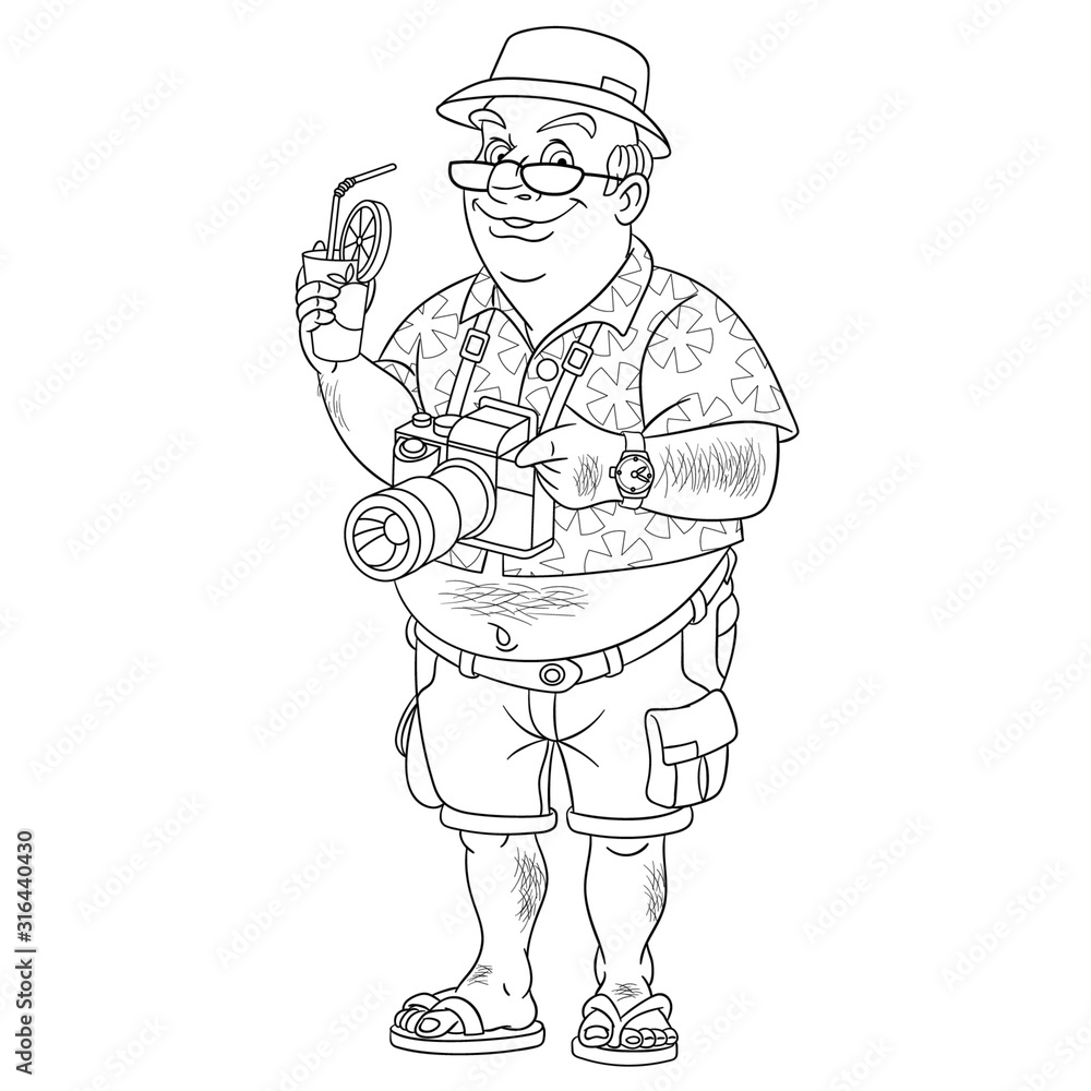 tourist coloring pages