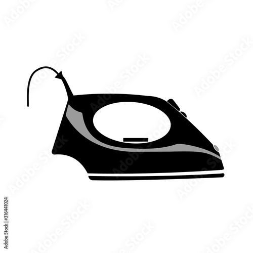 Iron icon in flat style