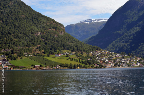 Tourism vacation and travel. Sognefjord, Norway, Scandinavia.