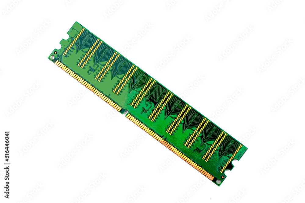 RAM. digital board. microelectronics close up RAM. digital board. microelectronics close up