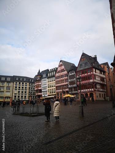 franfurt city Germany.the city of classic medieval buildings and the same time of the high skyscrappers.city of gastronomy and technology