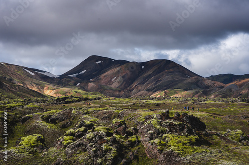 Landmannalaugar valley in Icelandic highlands August 2018