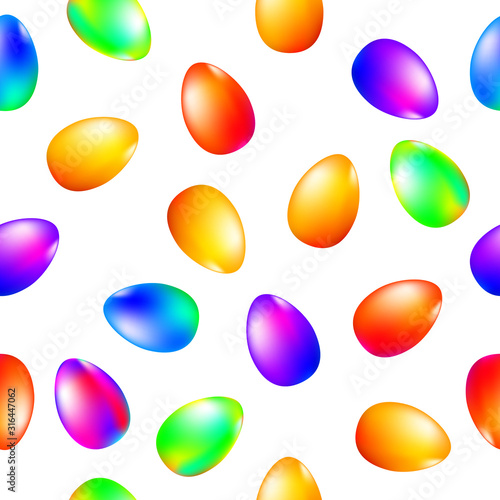 A seamless backdrop of Easter eggs. Vector illustration