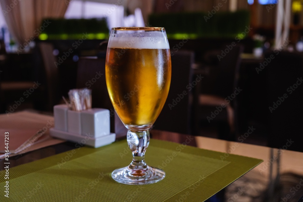 Beer bar cafe glass lager,  ale.