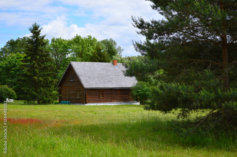 Obraz premium old barn in the field