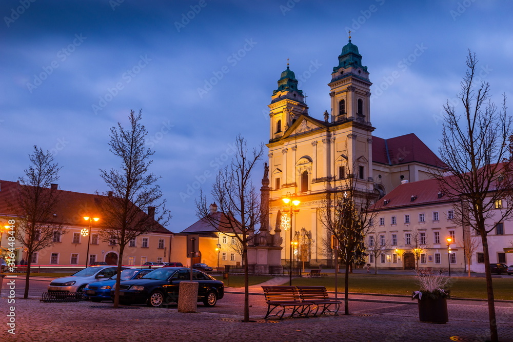 Church of the Assumption of the Virgin Mary. Valtice. South Moravian region, Czech republic, Europe.