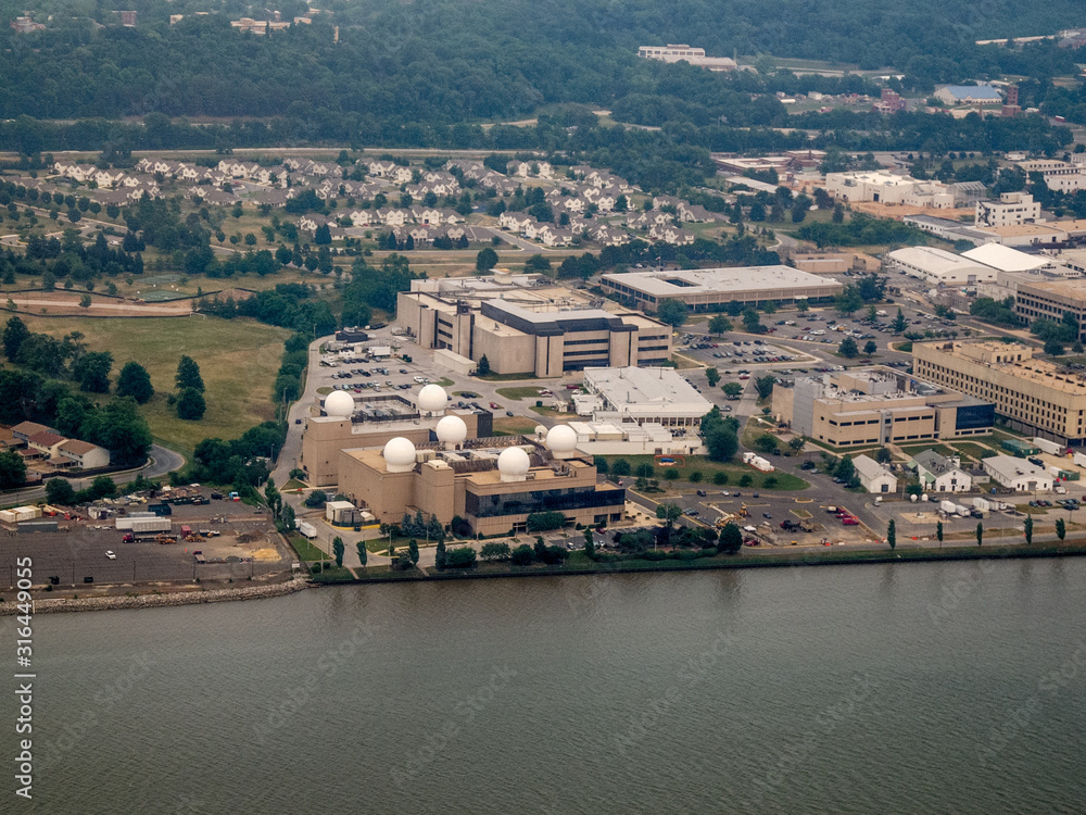 Aerial view of the Navy Research Labs, Washington DC