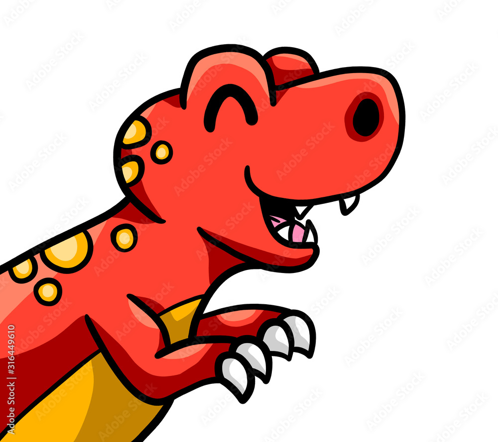 Adorable Stylized Red T Rex Adorable Stylized Red T Rex