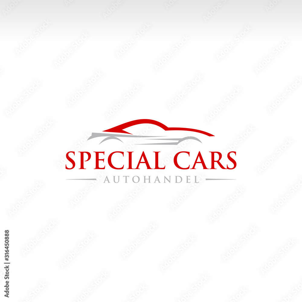 auto car logo design, car silhouette concept