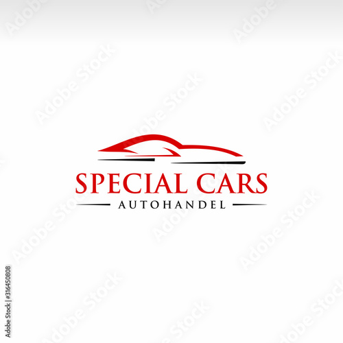 auto car logo design, car silhouette concept