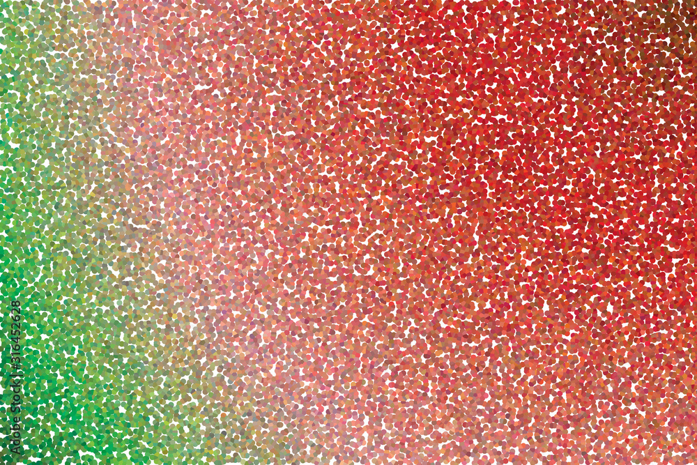Abstract watermelon confetti gradient background with shades of red and green