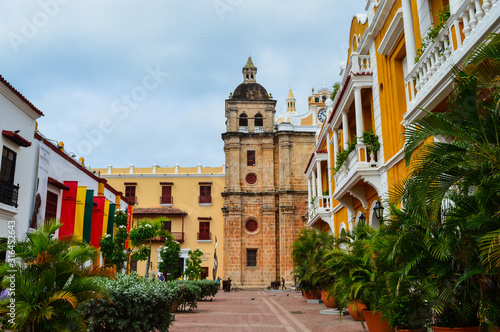 Cartagena/Colombia: historic church and architecture of the colonial and historic city