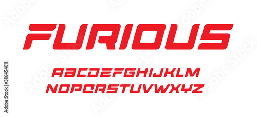 Furious letters set dynamic bold font elegant italic typeset vector typography design.