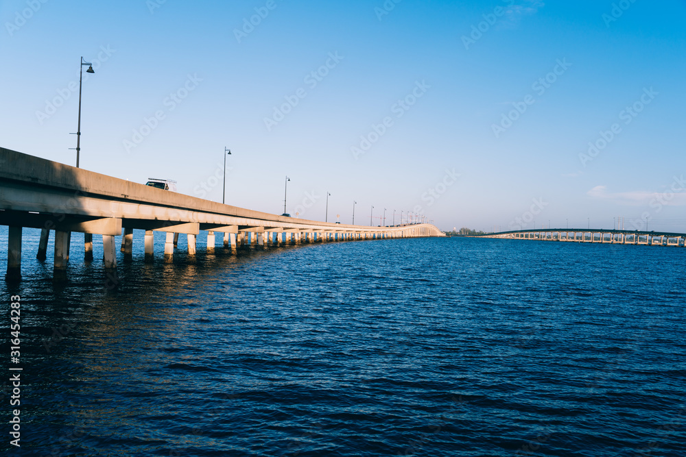 Port Charlotte harbor and Punta Gorda in peace river bridge