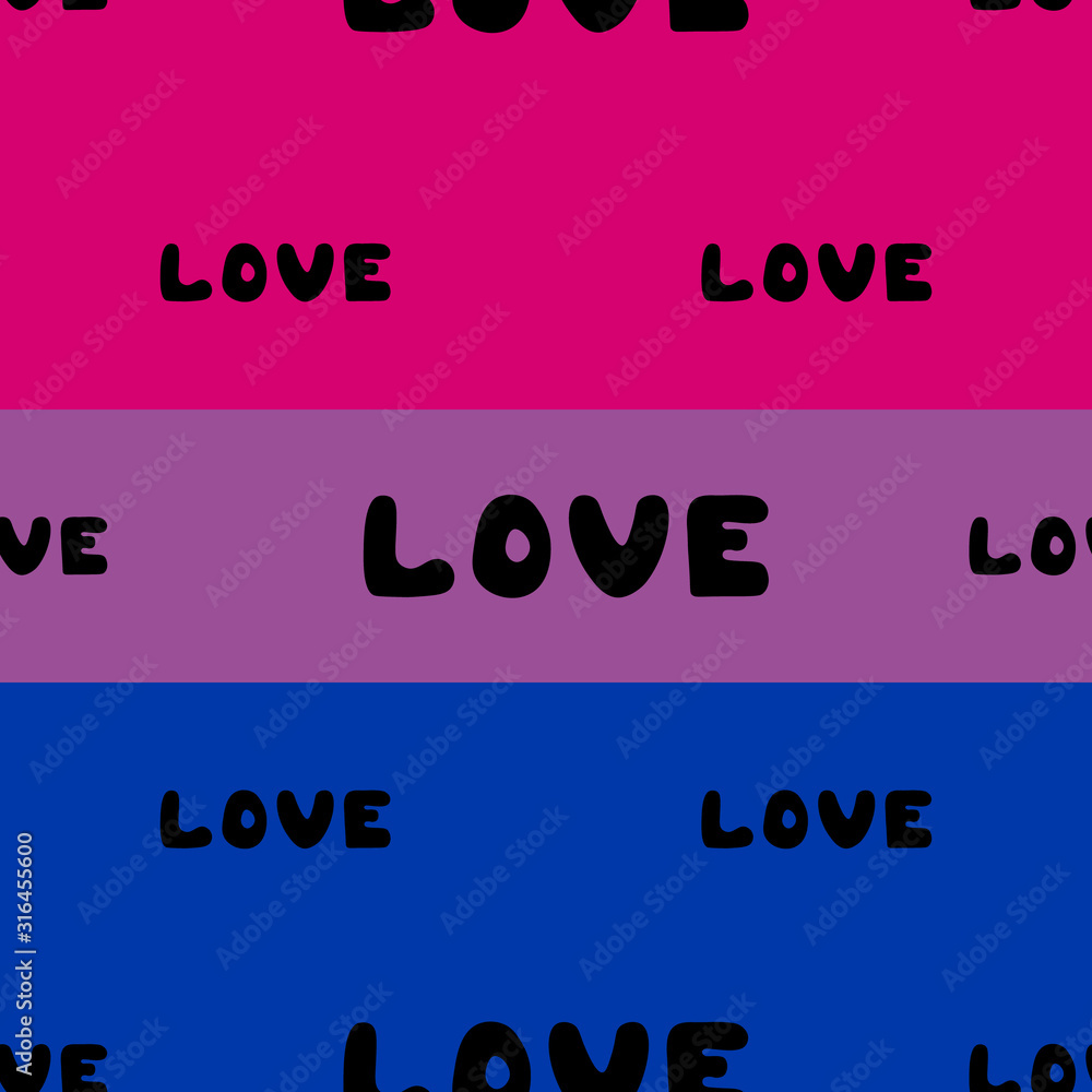 Love pattern on a bisexual pride flag. Freedom of choice. Idea for cover, wallpaper, decoration. Vector. Valentine day. Holiday print. Stock Vector | Adobe Stock Love pattern on a bisexual pride flag. Freedom of choice. Idea for cover, wallpaper, decoration. Vector. Valentine day. Holiday print. Stock Vector | Adobe Stock