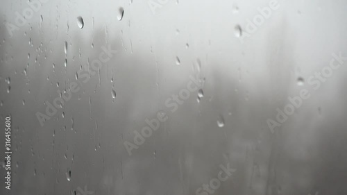 Drops Of Rain On The Window