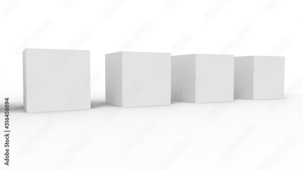 3d rendering, 3d illustration. Bright cubes on a light background. 3d rendering, 3d illustration. Bright cubes on a light background.
